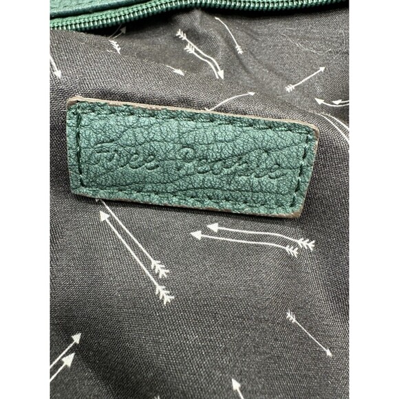 FREE PEOPLE Clutch Bag Vegan Faux Leather Pebble Laptop Cosmetic 12x14.5 Green - Picture 7 of 16